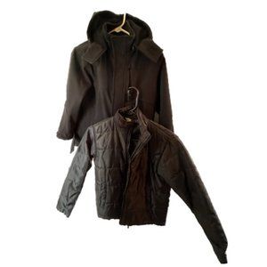 Kids 2-piece black winter coat size 8